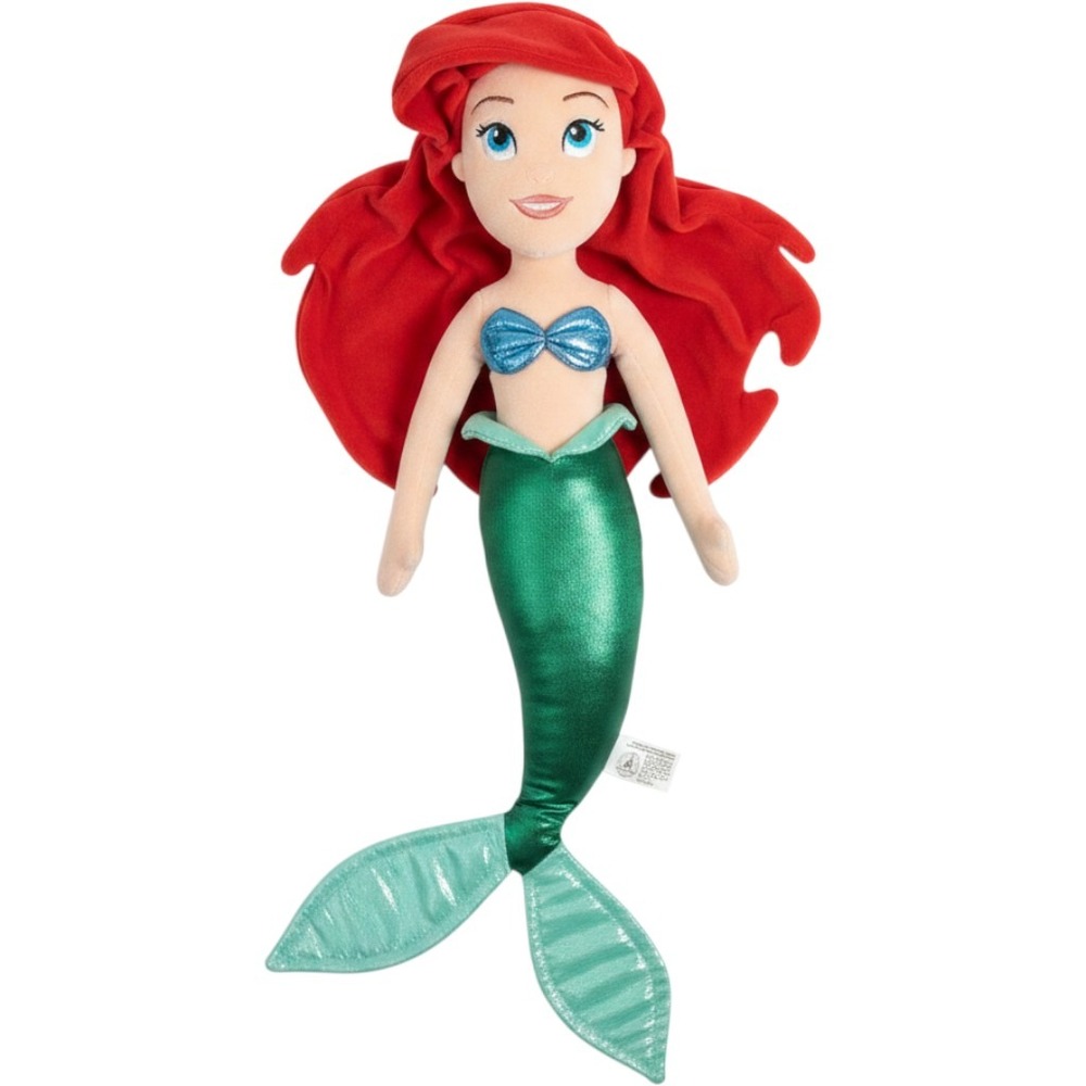 Disney Parks Ariel The Little Mermaid Plush Doll Green Tail Red Hair Authentic
